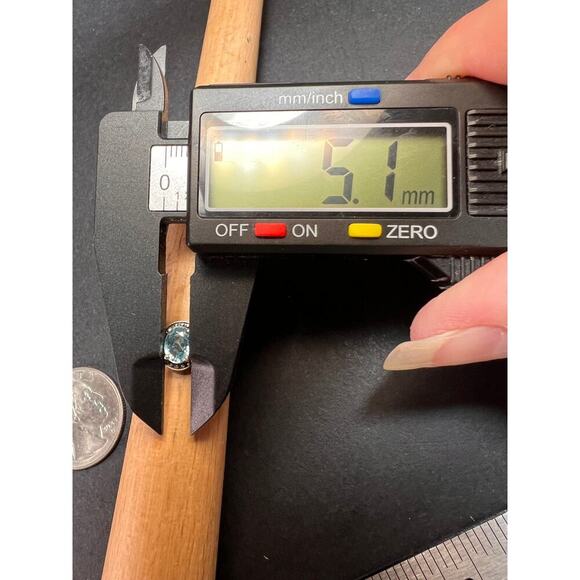 Blue topaz sterling silver ring size 9 - Picture 6 of 16